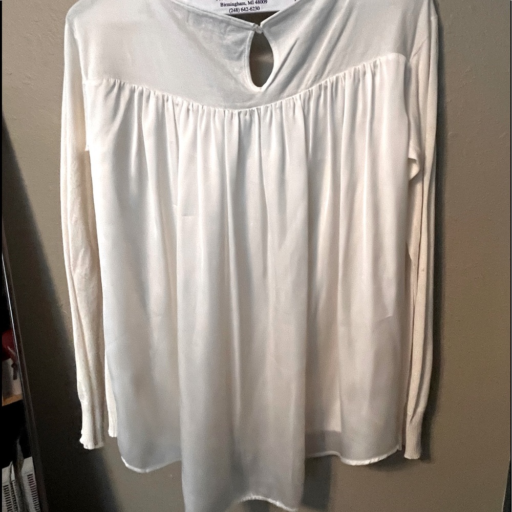 Topic cotton shirt , with satin back